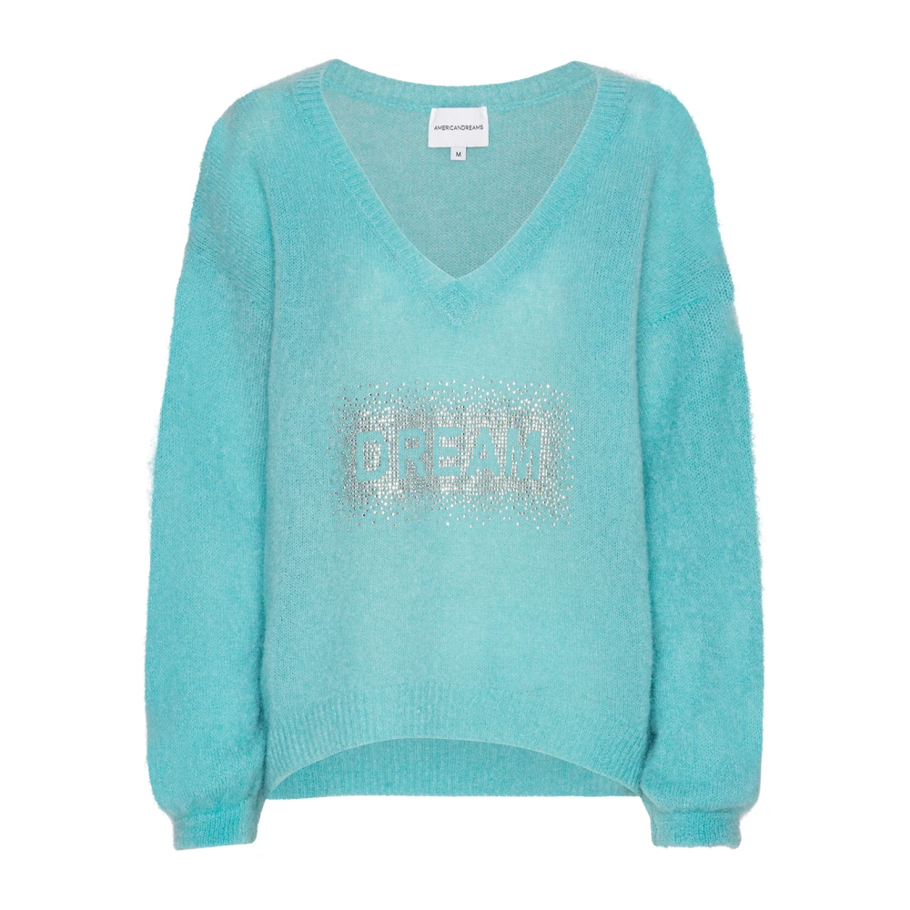 American Dreams Kristal Droom V-Hals Pullover Green Dames