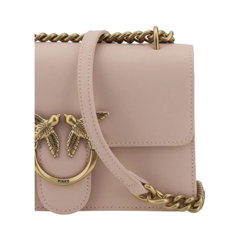 pinko Mini Schoudertas met Goudkleurig Logo Pink Dames