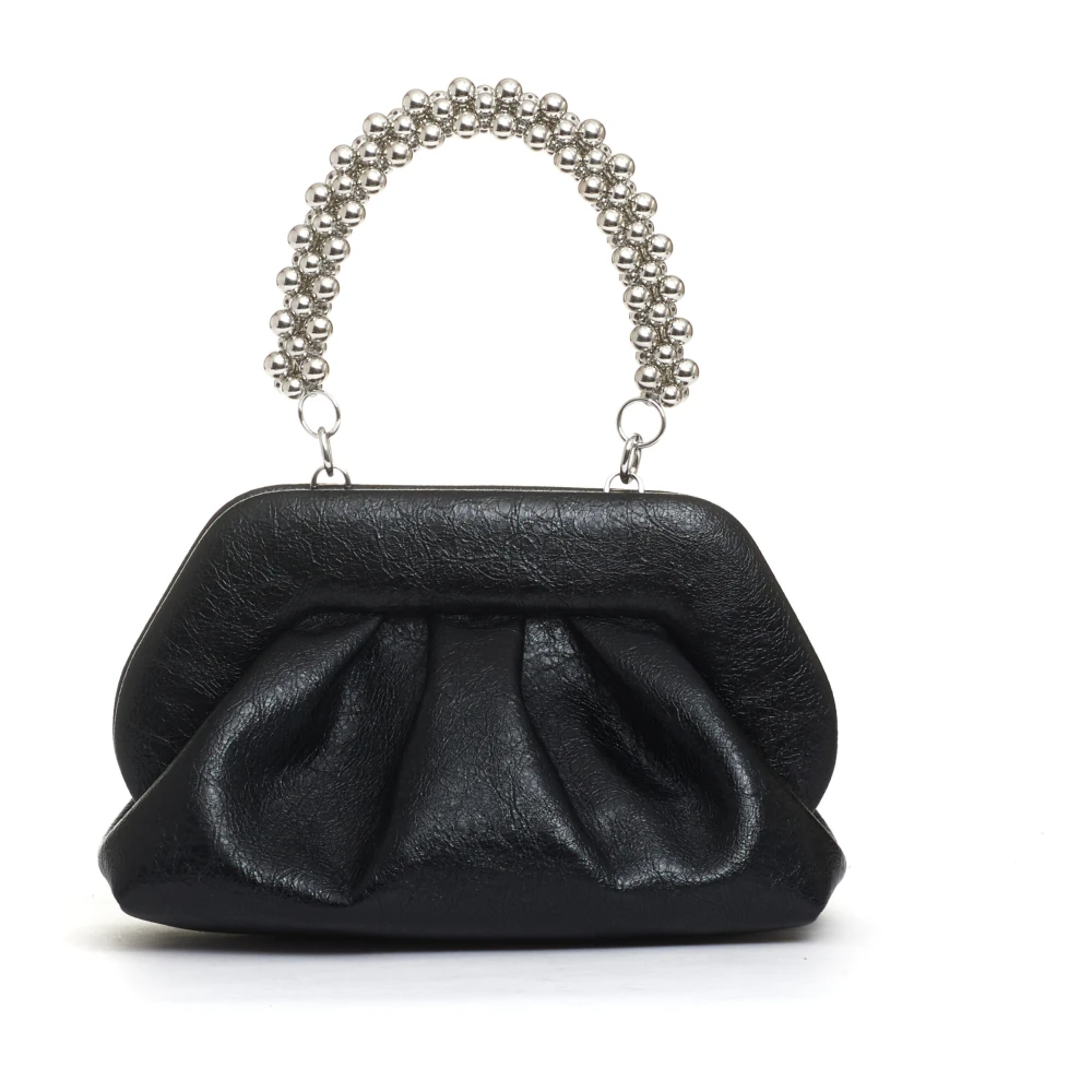 THEMOIRè Zwarte Kettinghandvat Clutch Black Dames