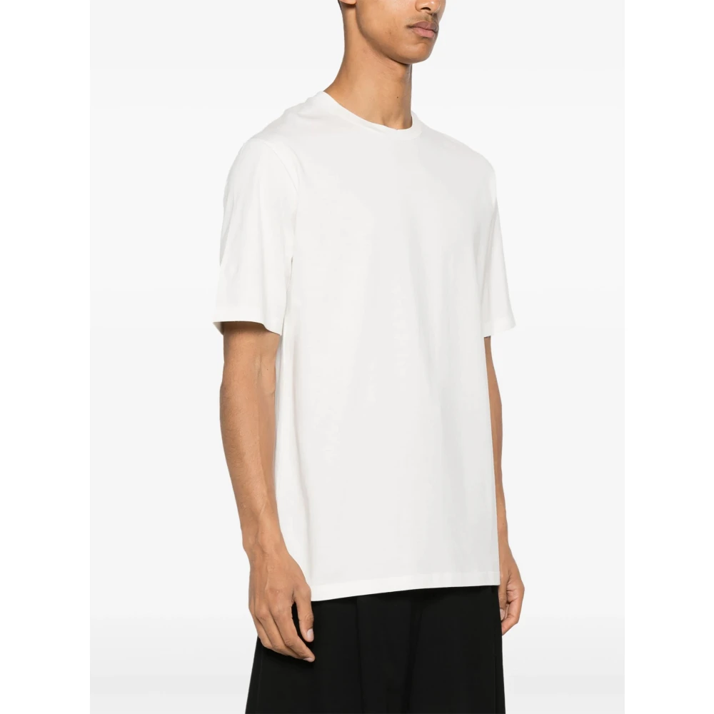Jil Sander Logo Print Katoenen T-shirt White Heren