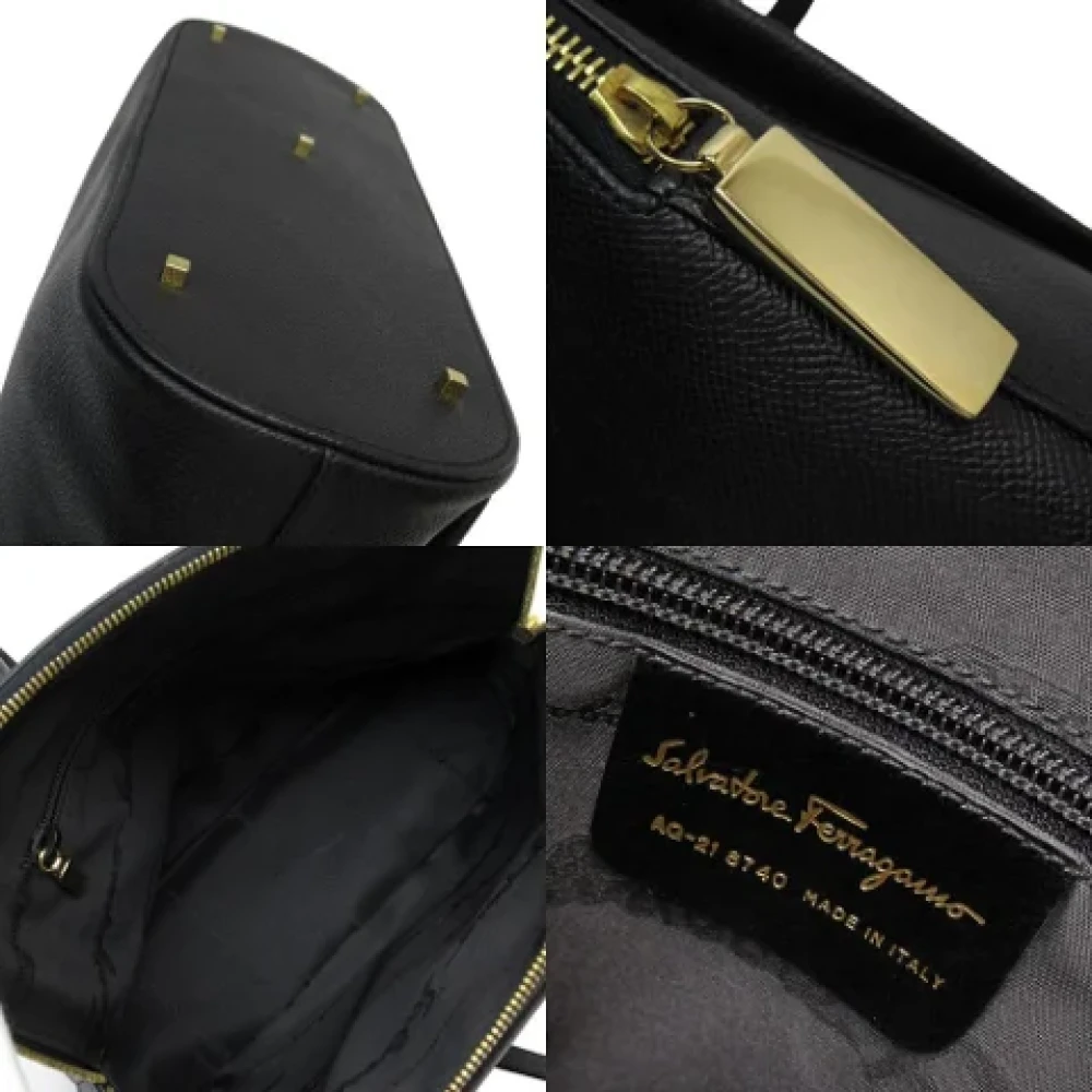 Salvatore Ferragamo Pre-owned Leather handbags Black Dames