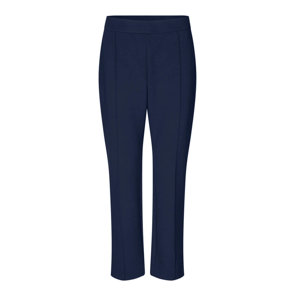 Masai Women's Blue Navy Blazer Leggings With Decorative Seams - Cropped Trousers - S - Trousers