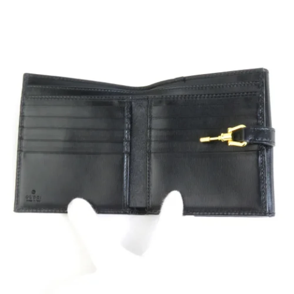 Gucci Vintage Pre-owned Leather wallets Black Dames