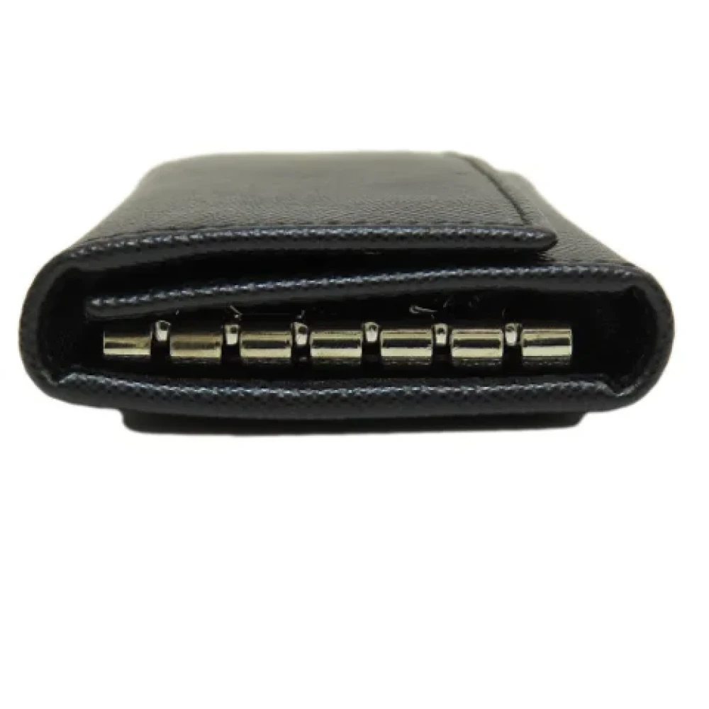 Prada Vintage Pre-owned Leather key-holders Black Dames