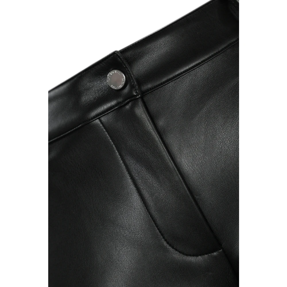 PATRIZIA PEPE Imitatie leren wijde pijp broek Black Dames