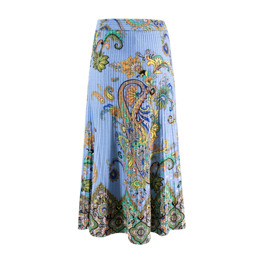 ETRO Bloemen Paisley Geplooide Midi Rok Multicolor Dames