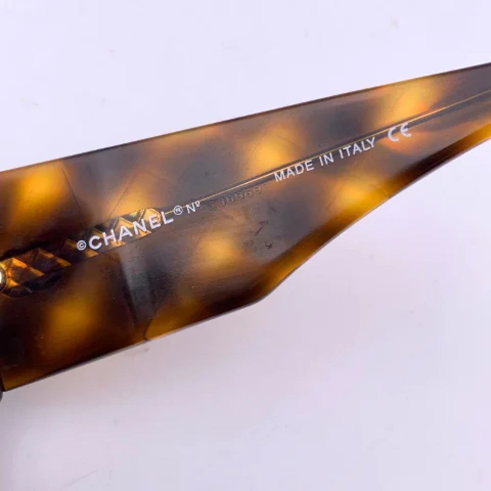 Chanel Vintage Pre-owned Plastic sunglasses Brown Dames