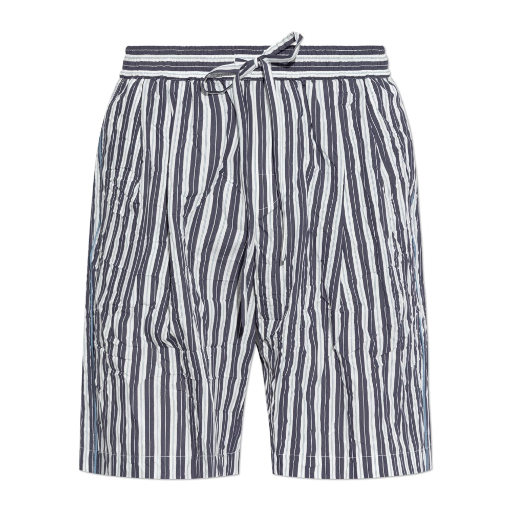 Dolce & Gabbana Blue Casual Shorts, Male, M, Wrinkled-Effect Shorts