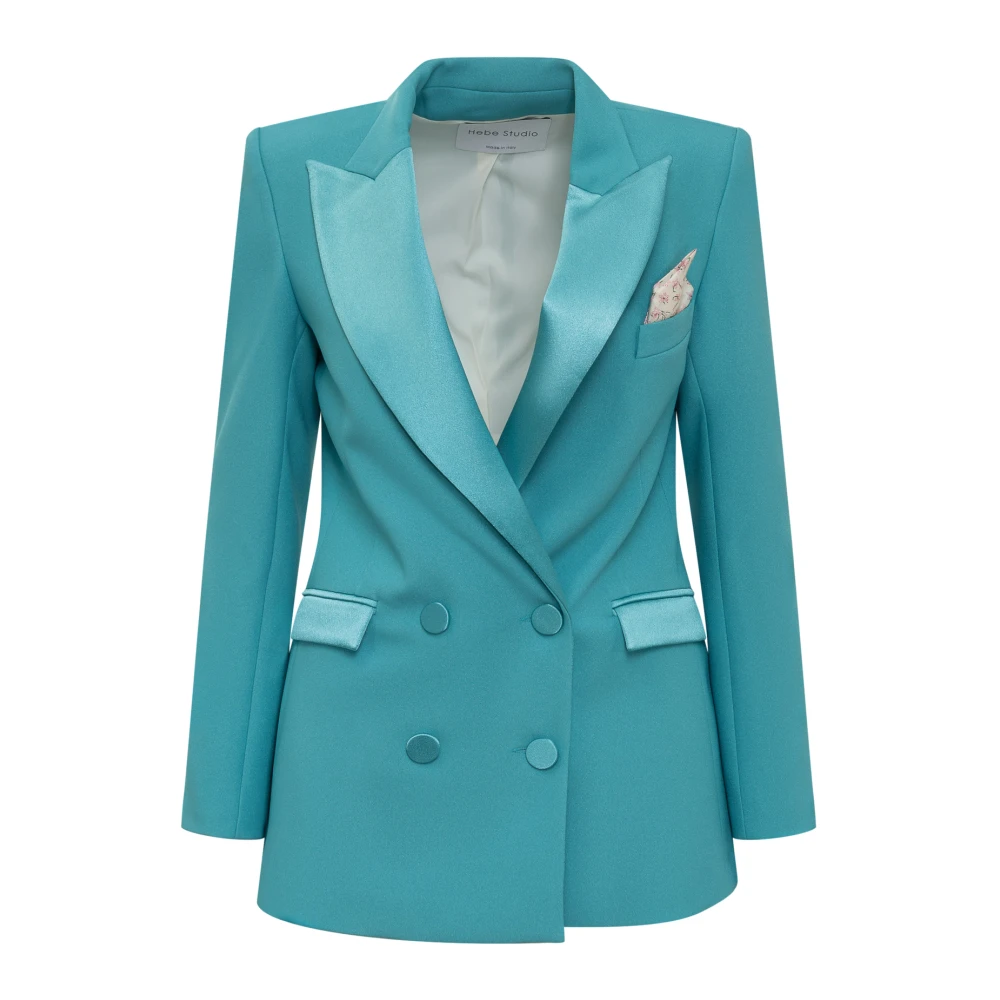 Hebe Studio Women's Green Bianca Cady Blazer - Blazers - S - Jackets