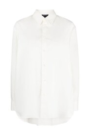 Weißes Baumwoll-Popeline Hemd