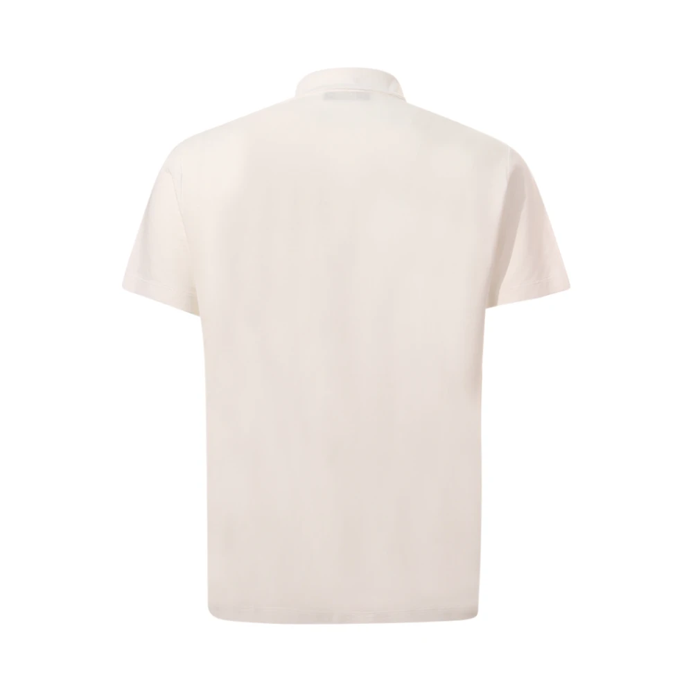 Zanone Witte Polo Shirt Icecotton Slim Fit Beige Heren