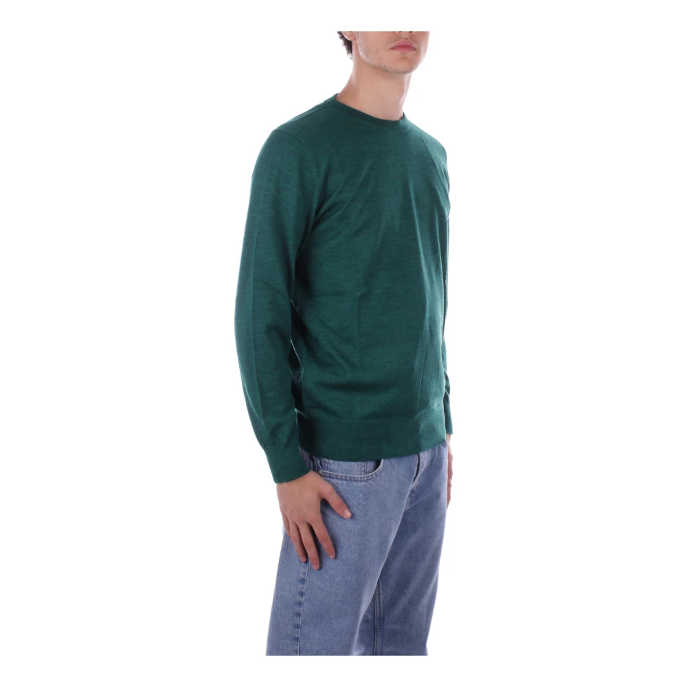 Saint Barth Groene Logo Front Sweater Green Heren