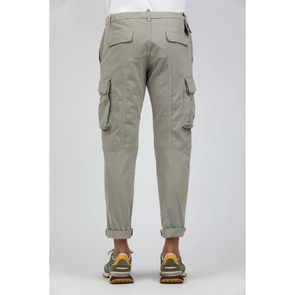 Mason's Cargo Bouclé Broek met Verstelbare Riem Gray Heren