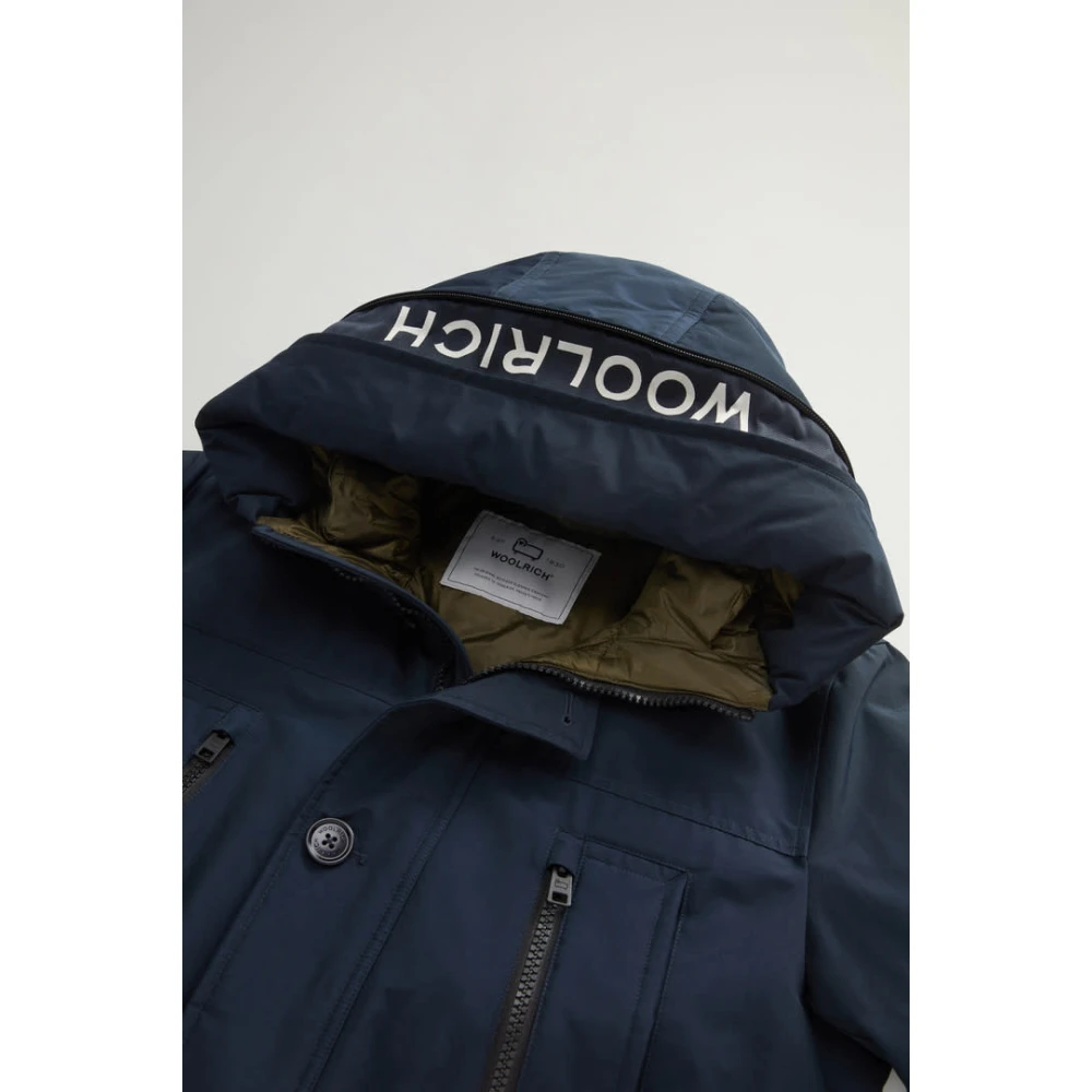 Woolrich Arctic Parka Melton Blue Heren