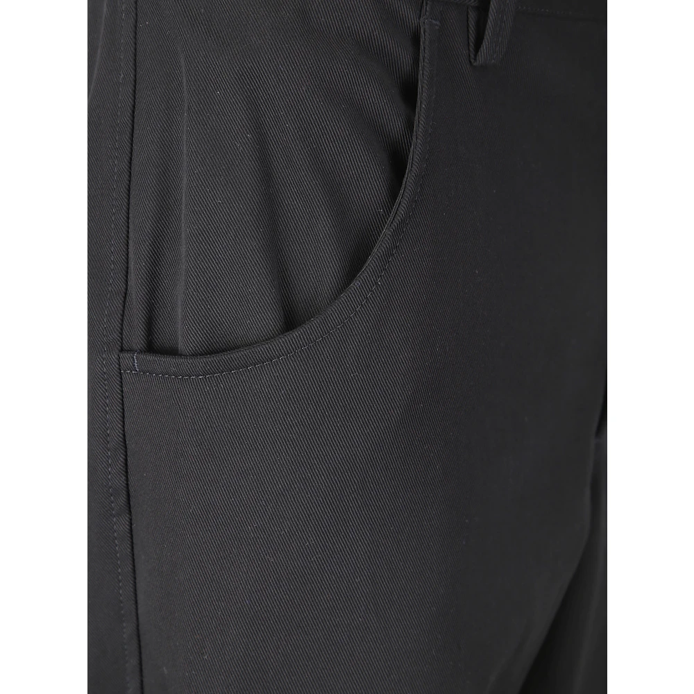 Gr10K Stretch katoenen broek met zakken Black Heren