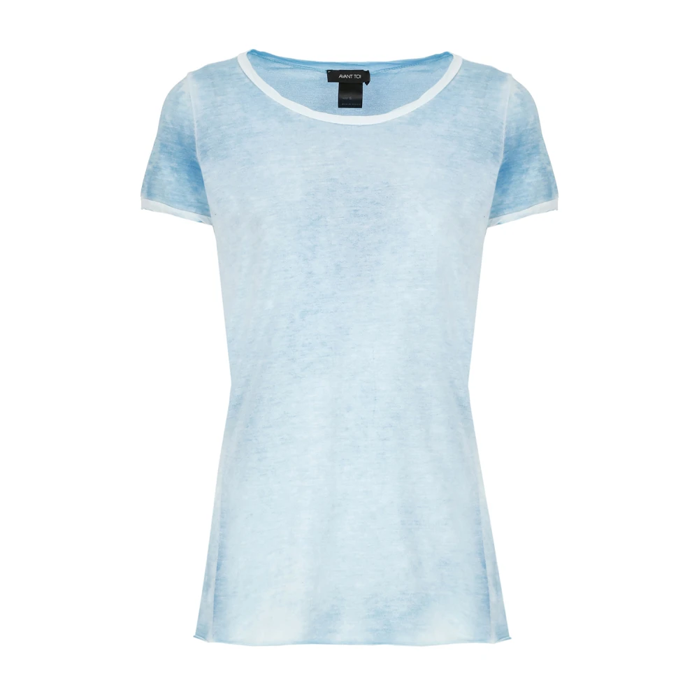 Avant Toi Lichtblauw Katoenen T-shirt voor Vrouwen Blue Dames