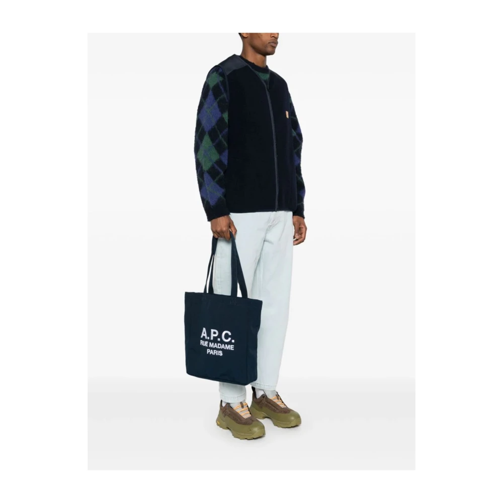A.p.c. Donkerblauwe Schoudertas Aw24 Blue Heren