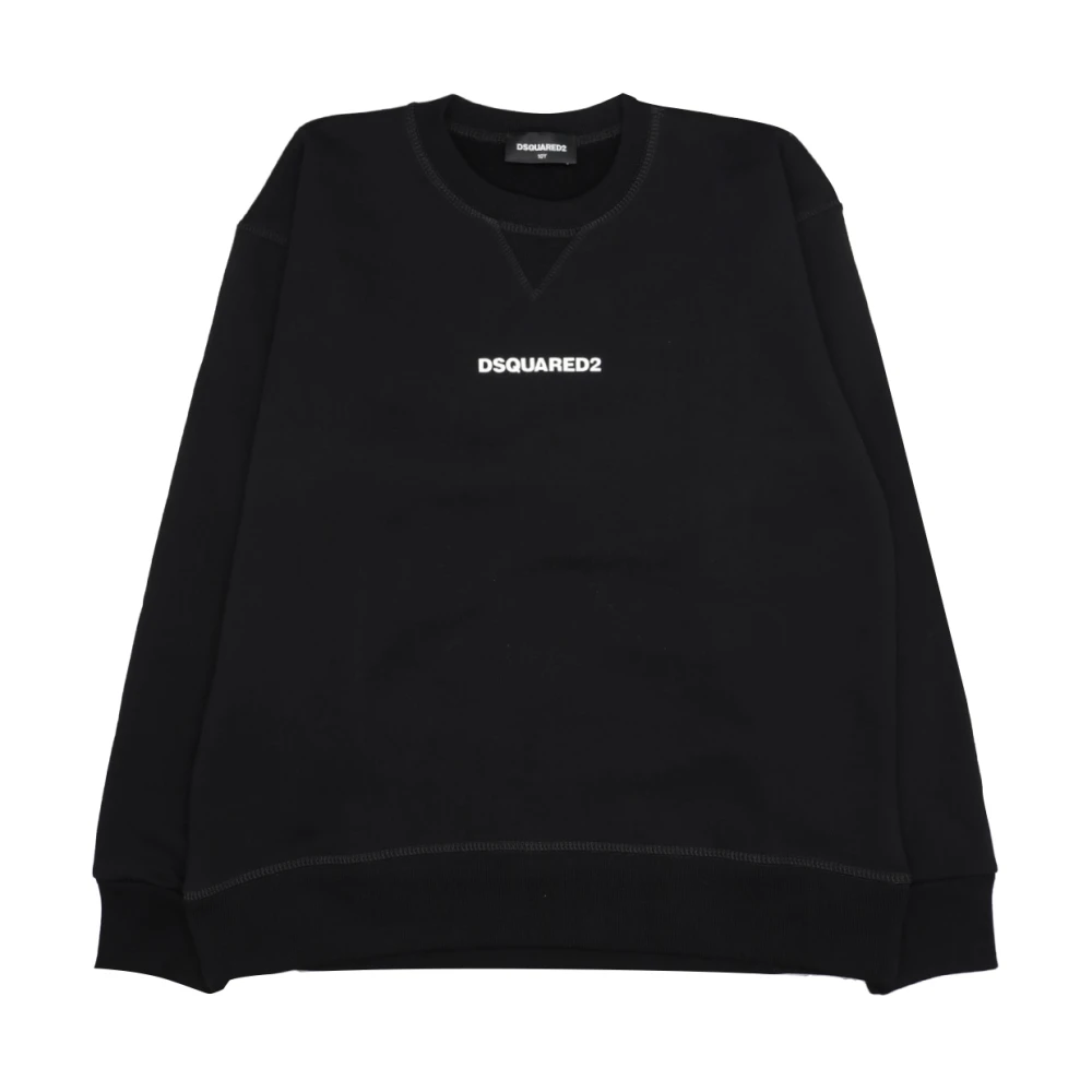 Dsquared2 Boys Black Kids Jumper Crew Neck Logo - Kids Sweatshirts - 12 Y - Kids