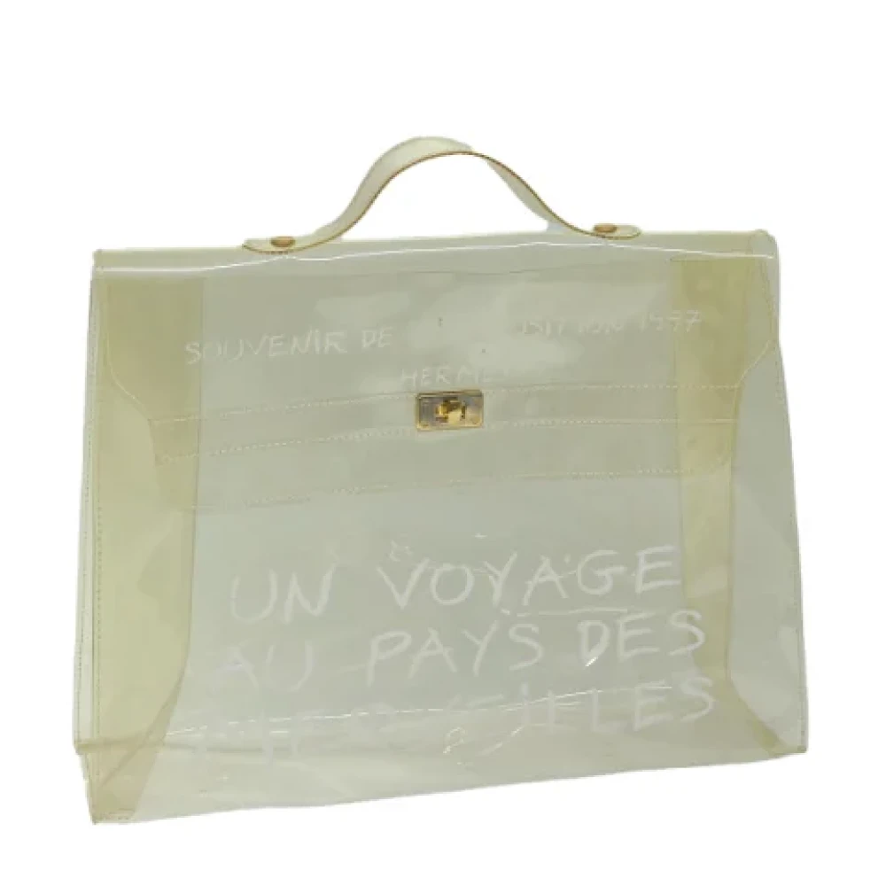 Hermès Vintage Pre-owned Vinyl handbags White Dames