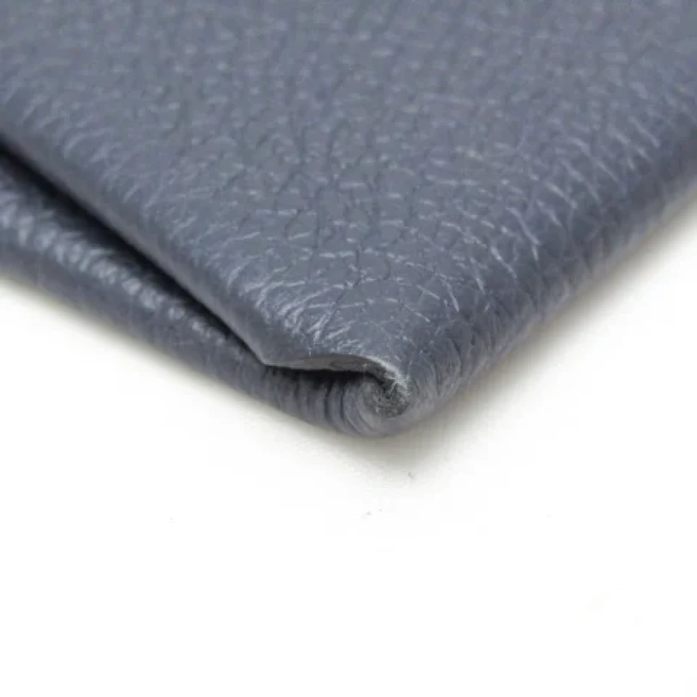 Hermès Vintage Pre-owned Leather wallets Blue Dames