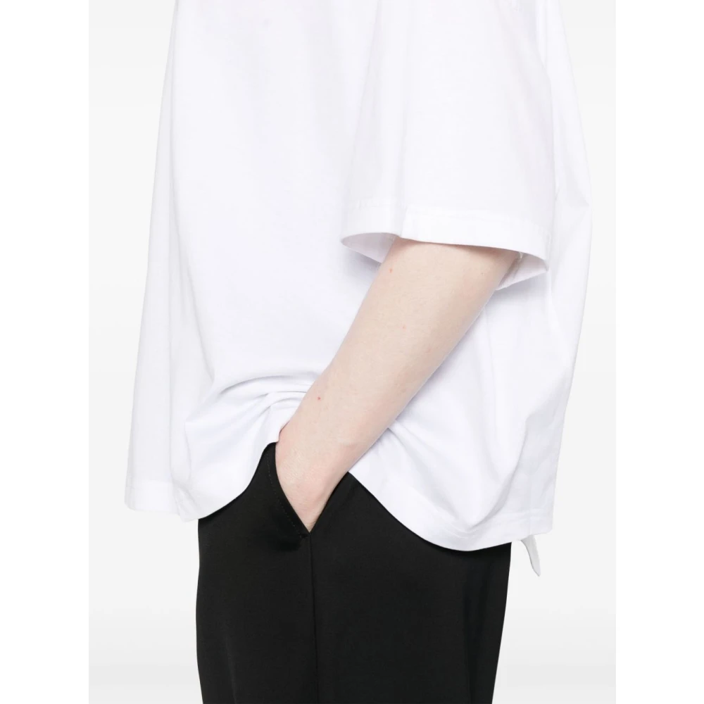 Plan C Witte Oversized T-shirt met Achterprint White Dames