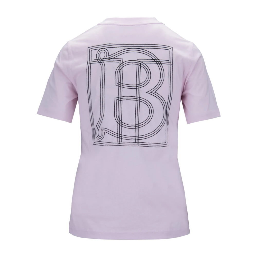 Burberry Stijlvolle Dames Slip-On T-Shirt Pink Dames
