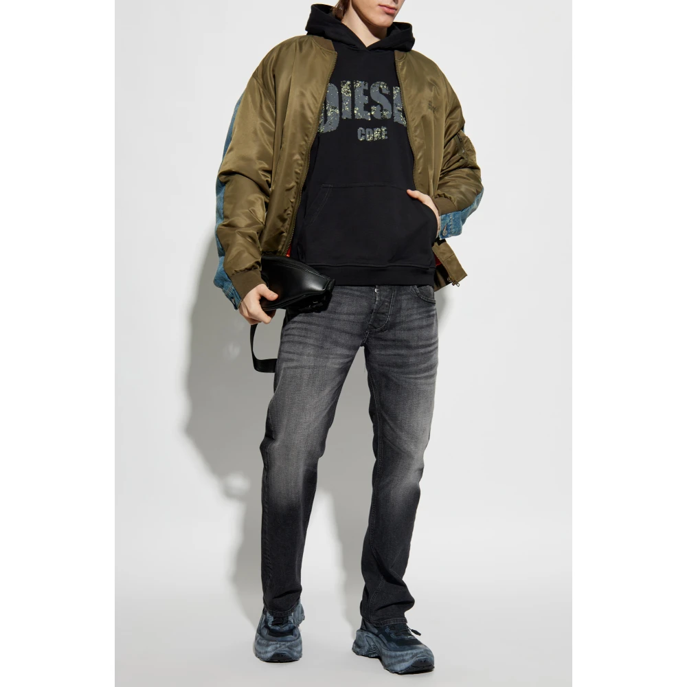 Diesel Gedrukte sweatshirt S-Boxt-Hood-R13 Black Heren