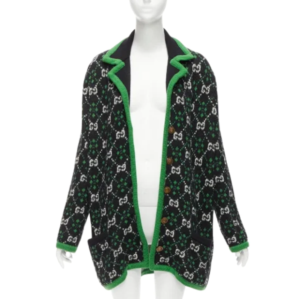 Gucci Vintage Pre-owned Fabric outerwear Green Dames