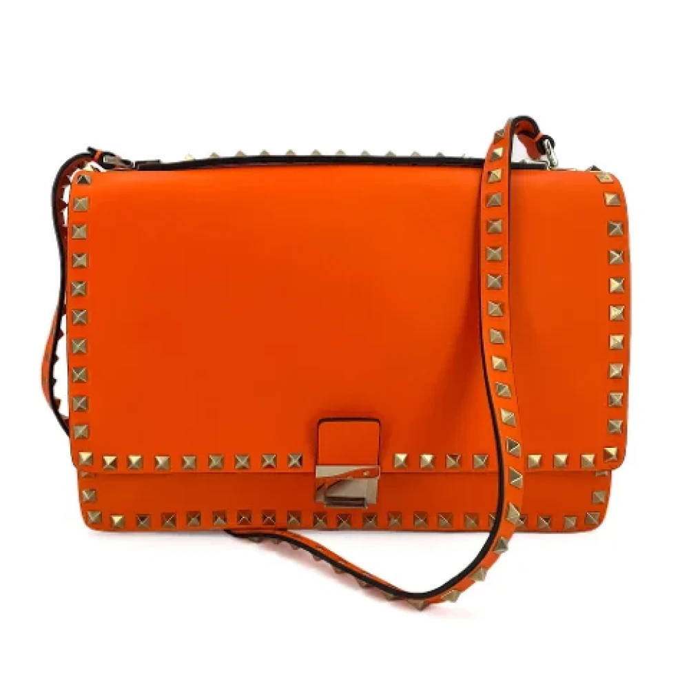 Valentino Vintage Pre-owned Leather handbags Orange Dames