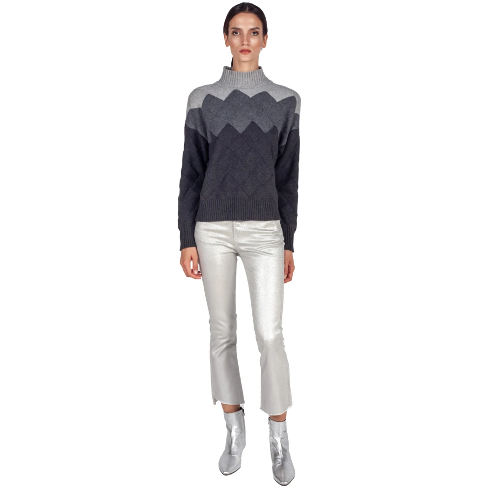 Liviana Conti Multicolor Basket Weave Sweater Multicolor Dames