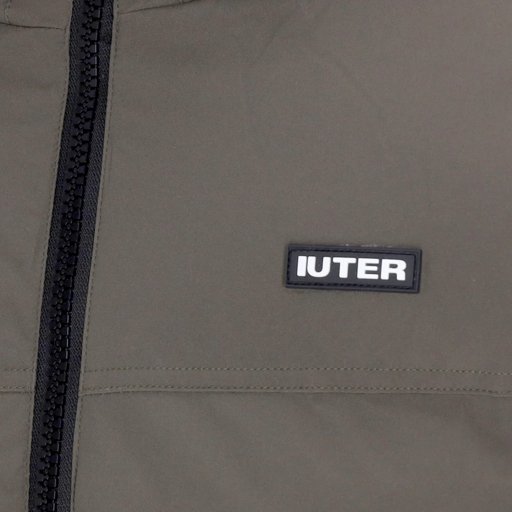 Iuter Leger Puffer Donsjas met Verstelbare Capuchon Green Heren