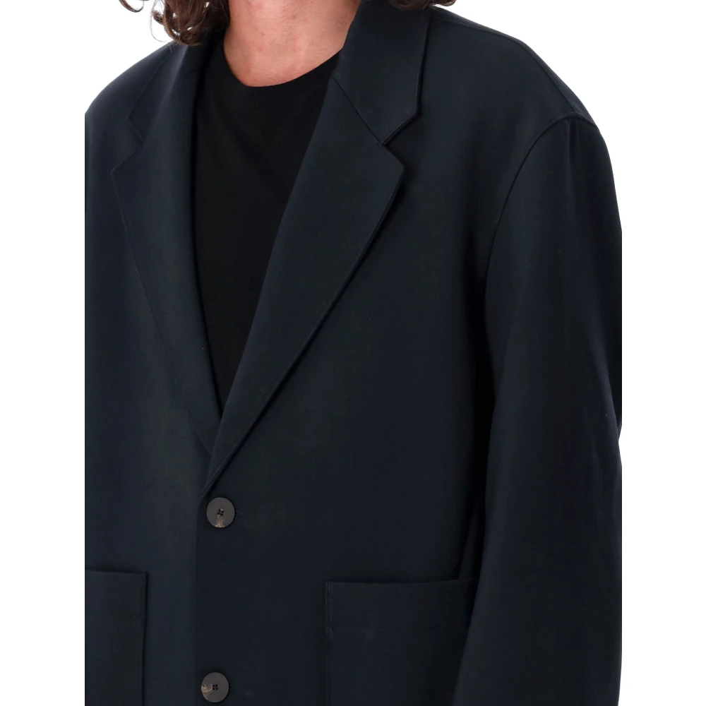 Studio Nicholson Donkerblauwe Wollen Blazer Blue Heren