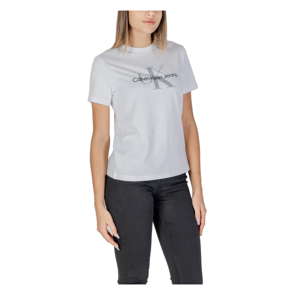 Calvin Klein Jeans Herfst Winter Dames T-Shirts Collectie White Dames