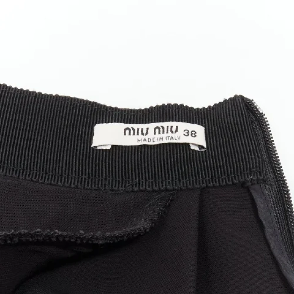 Miu Pre-owned Silk bottoms Black Dames