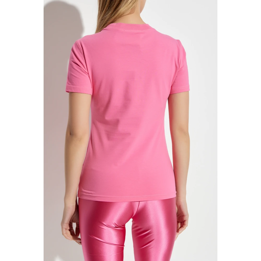 Versace Jeans Couture T-shirt met logo Pink Dames