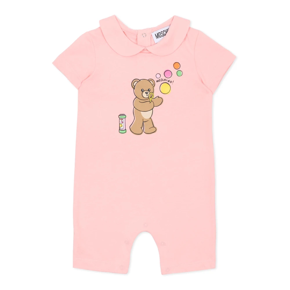 Moschino Unisex Roze Teddy Bear Romper