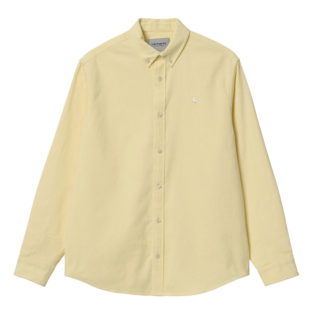 Carhartt WIP Madison Fine Cord Overhemd Yellow Heren
