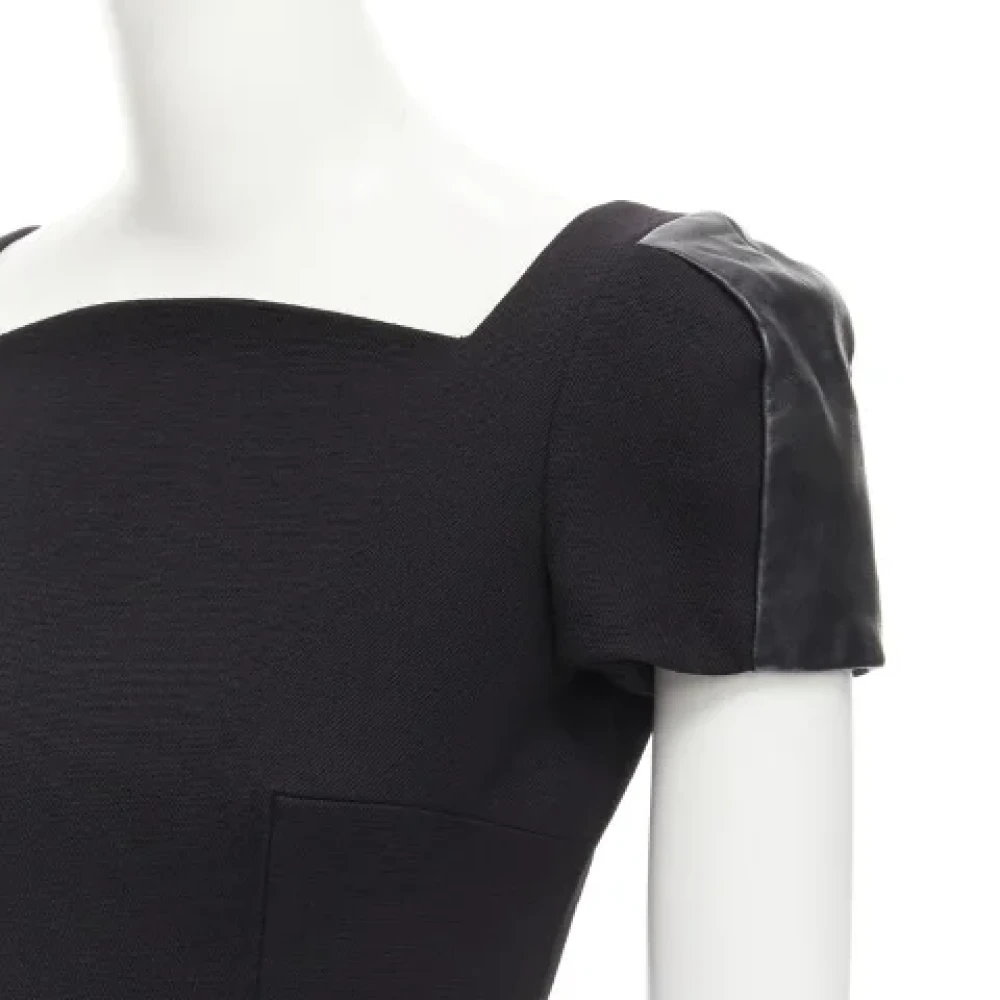 Versace Pre-owned Wool dresses Black Dames