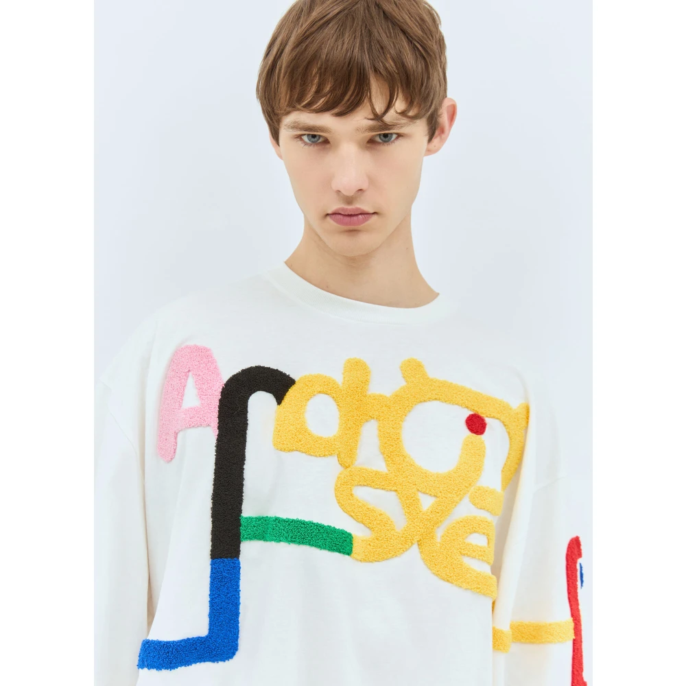 Walter Van Beirendonck Katoenen Jersey Android T-Shirt White Heren