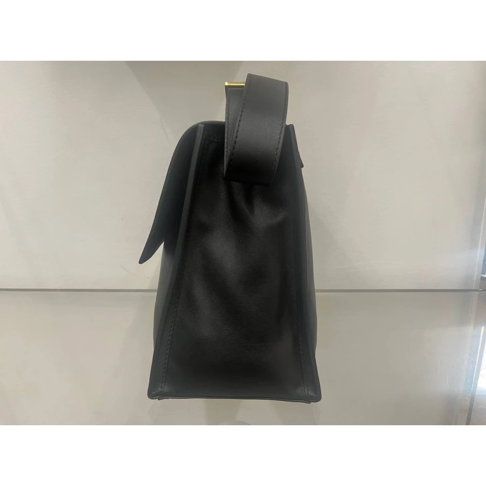 Orciani Zachte Leren Tas Black Dames