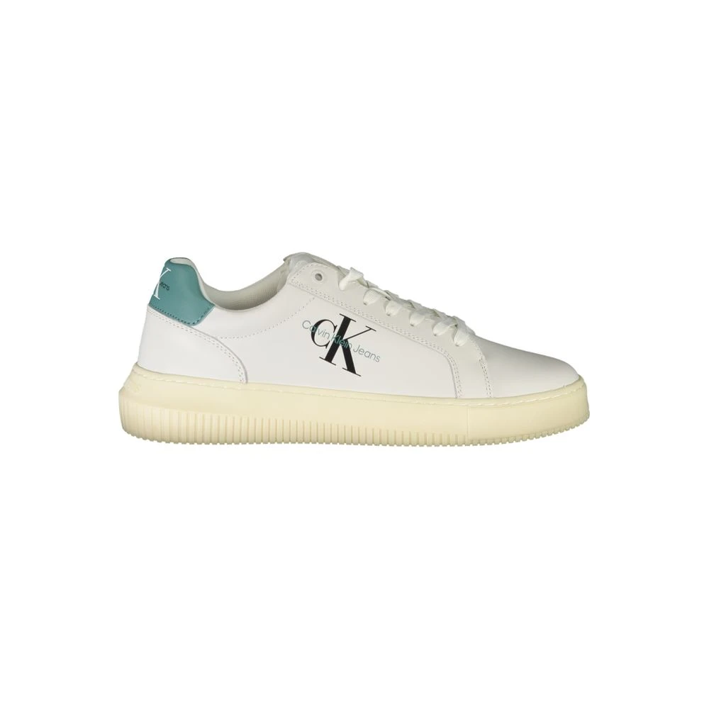 Calvin Klein Men's White Sleek Eco-Conscious Sneakers