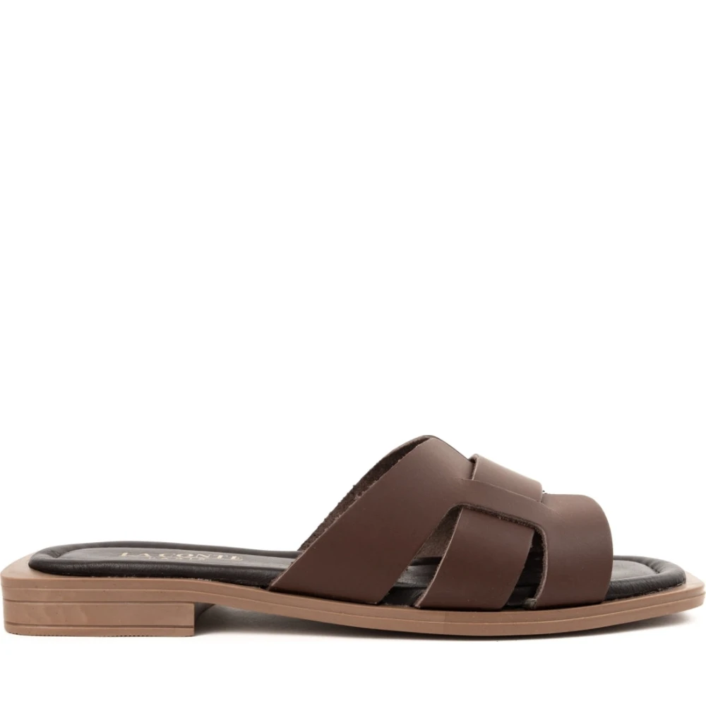 La Conte Women's Brown Sliders, 7 Uk, Open Slippers For