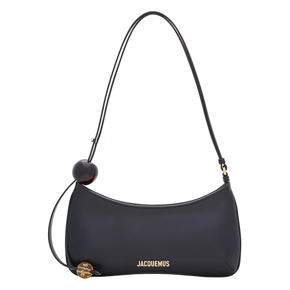 Jacquemus Black Shoulder Bags, Female, One Size, Le Bisou Perle Shoulder Bag