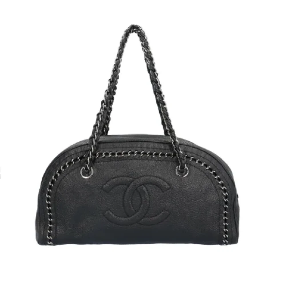 Chanel Vintage Pre-owned Leather handbags Black Dames