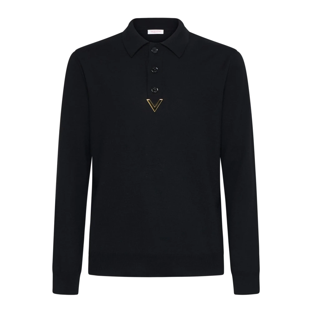 Valentino Zwarte T-shirts en Polos Black Heren