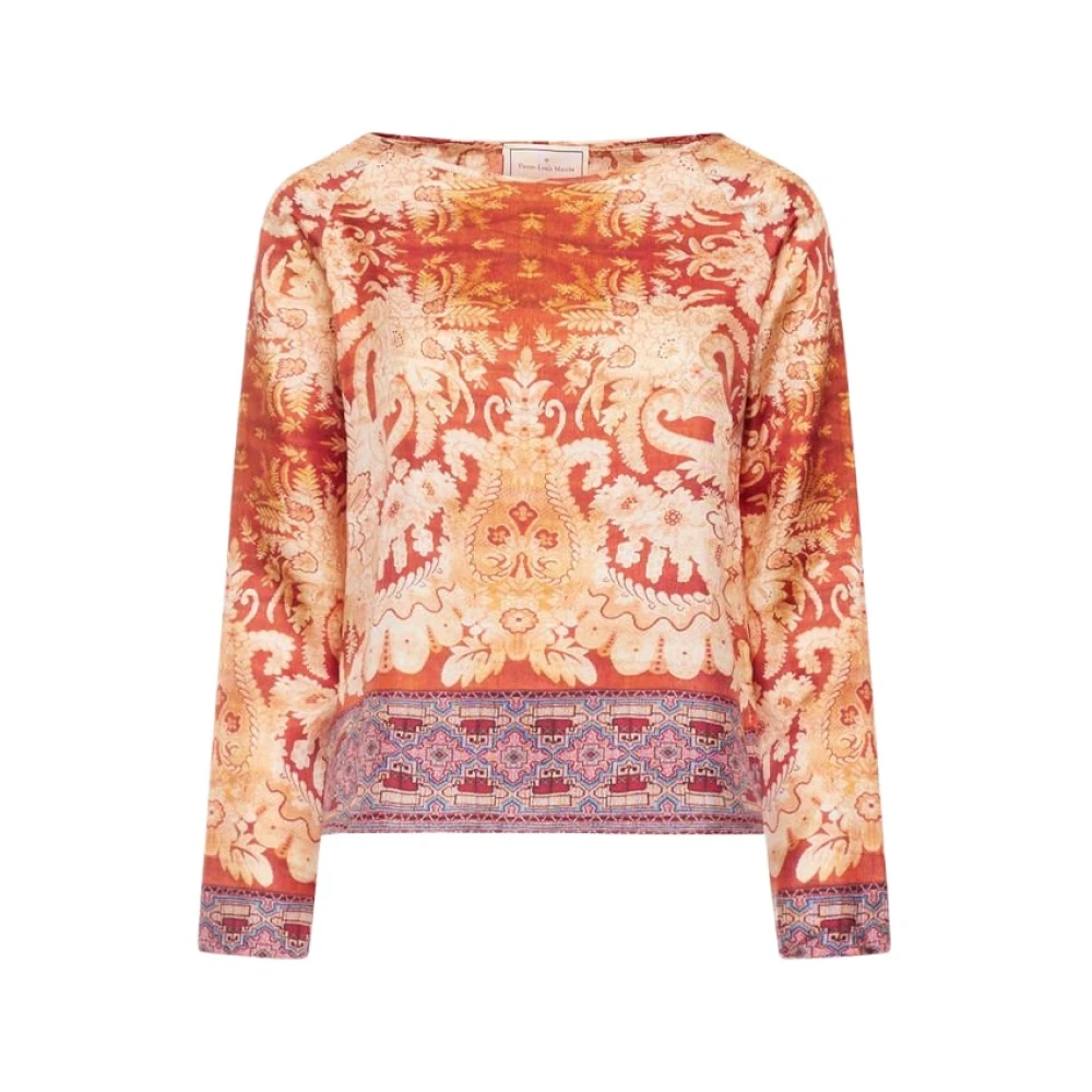 Pierre-Louis Mascia Women's Yellow Blouses, L, Aloe Longsleeve Shirt