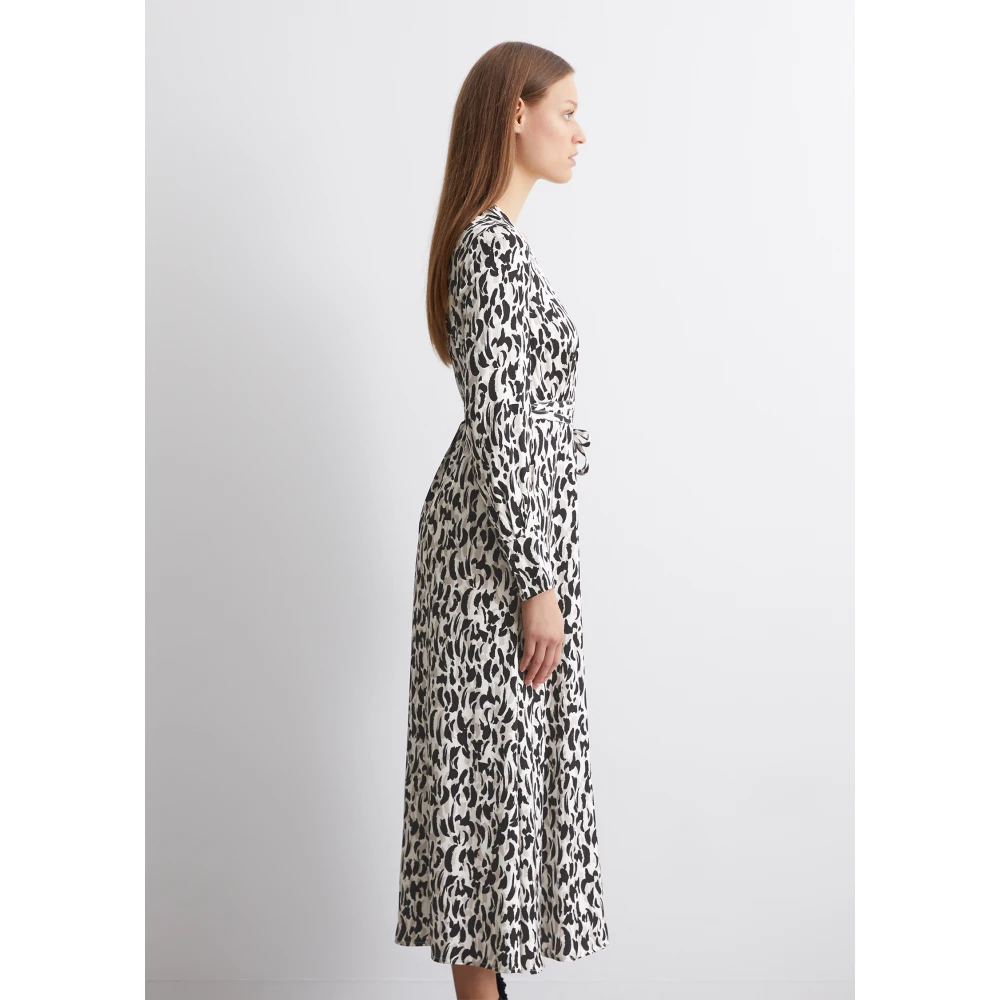 Marc O'Polo Lange wikkeljurk gevormd Multicolor Dames