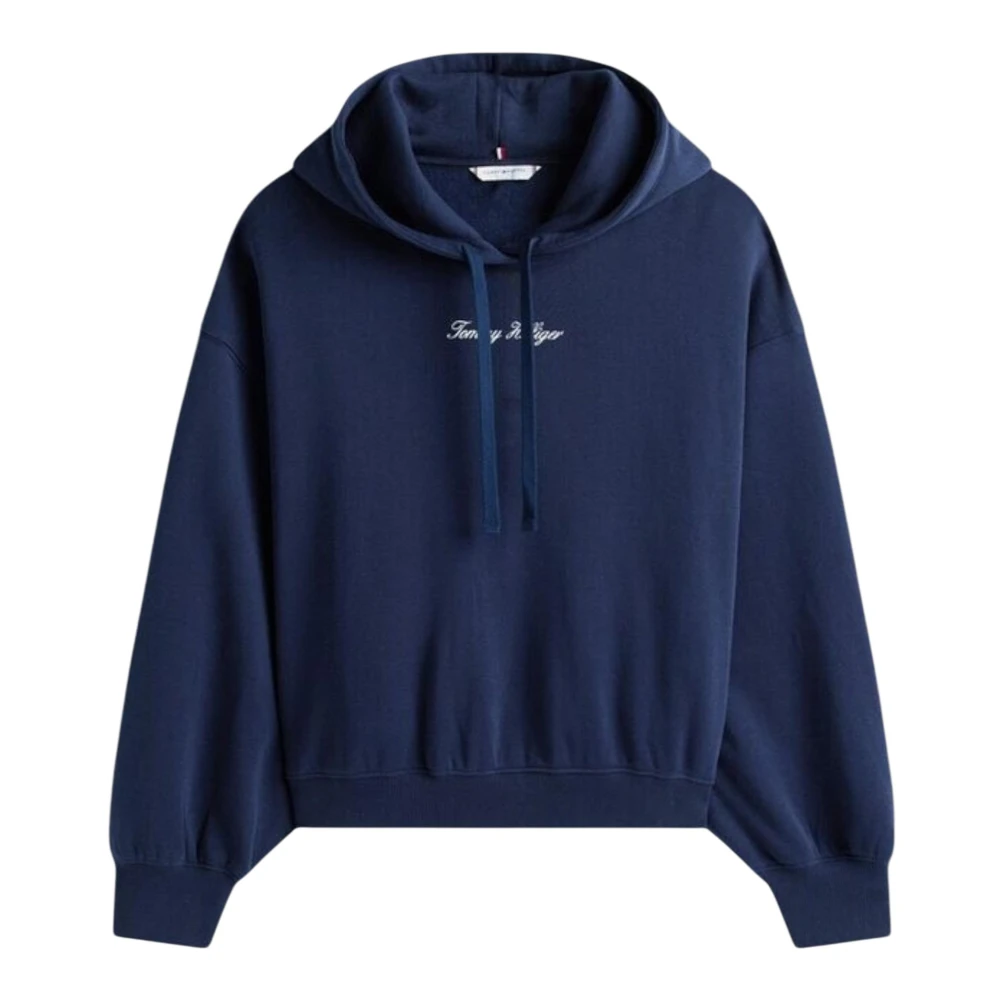 Tommy Hilfiger Women's Blue Classic Script Fleece Hoodie