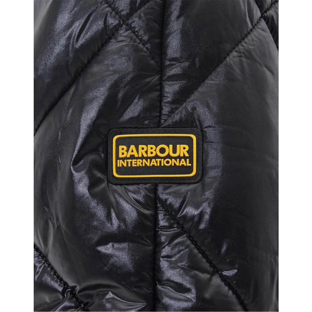 Barbour Gewatteerde Zwarte Jas met Ritssluiting Black Dames