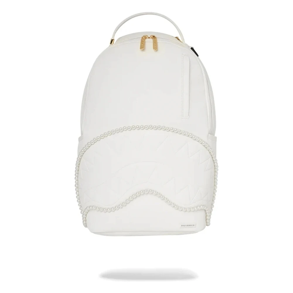 Sprayground Witte Parel Sharkmouth Rugzak White Heren